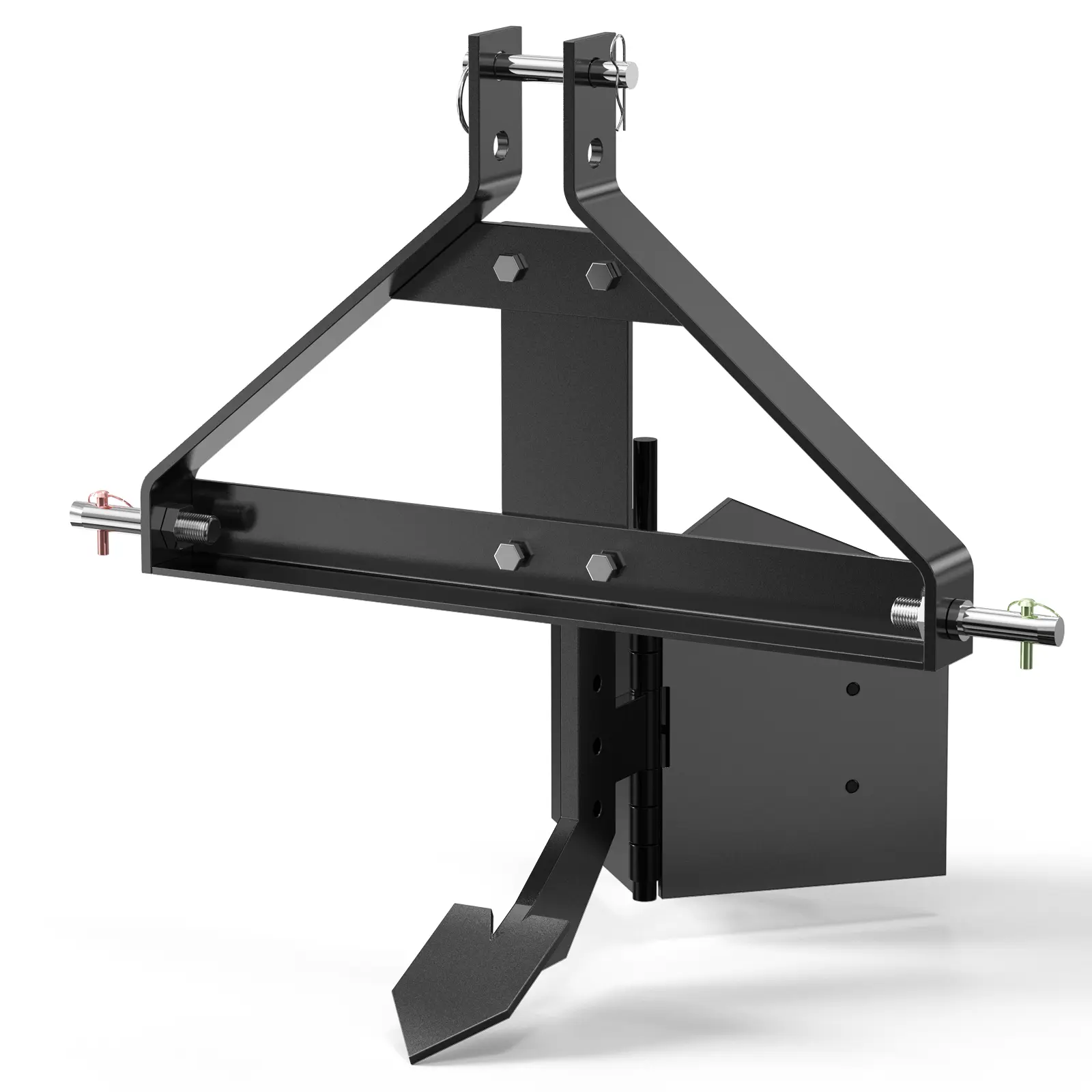 Heavy Duty Middle Buster Plow for Category 1 Tractors – 3-Point Quick Hitch Compatible, Durable Steel Subsoiler for Furrowing, Ditching, and Gardening – Ideal for Gardens, Orchards, Farmland, Greenhouses