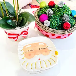 14” Ceramic Santa Platter