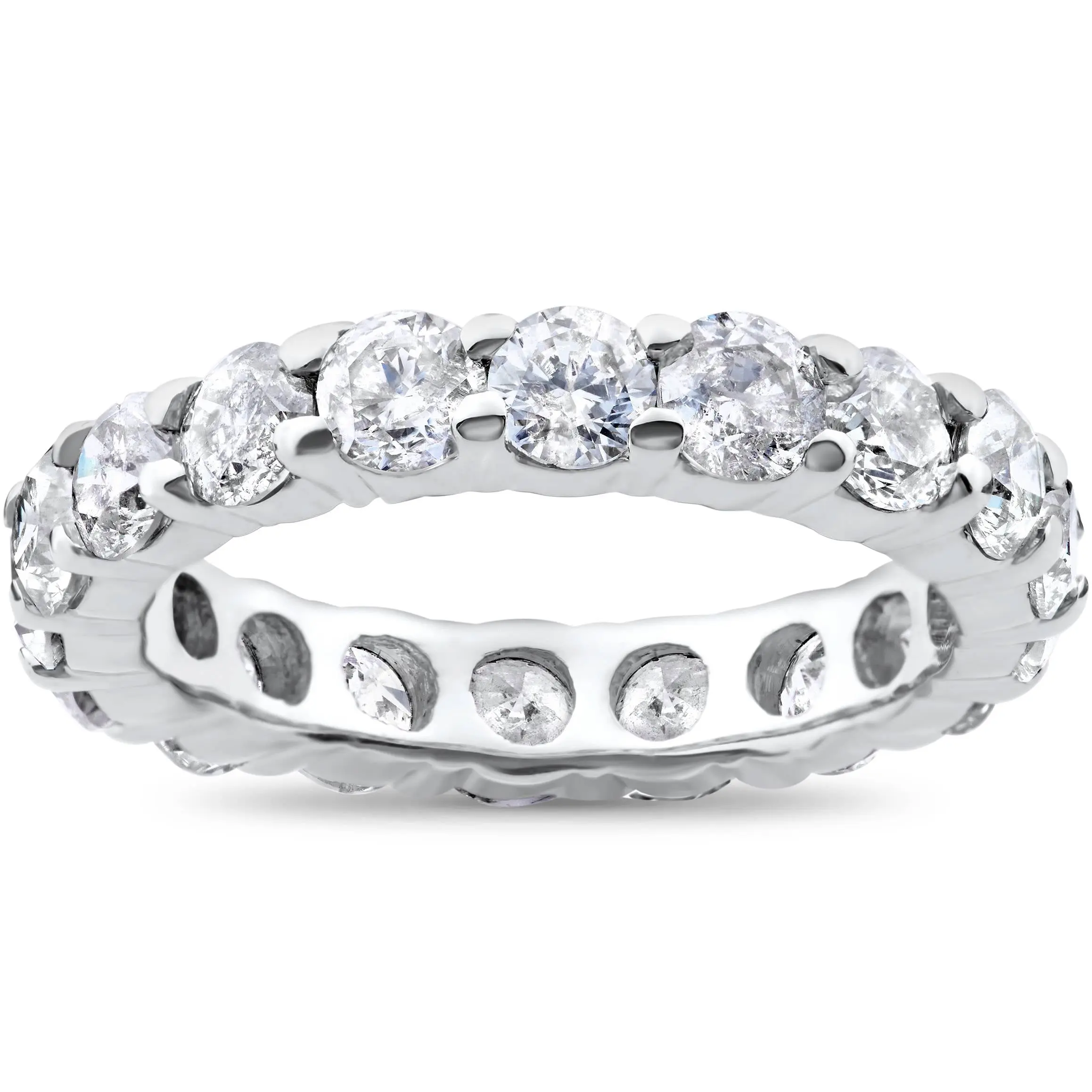 3ct Real Diamond Eternity Wedding White Gold Ring 3ct Real Diamond Eternity Wedding White Gold Ring