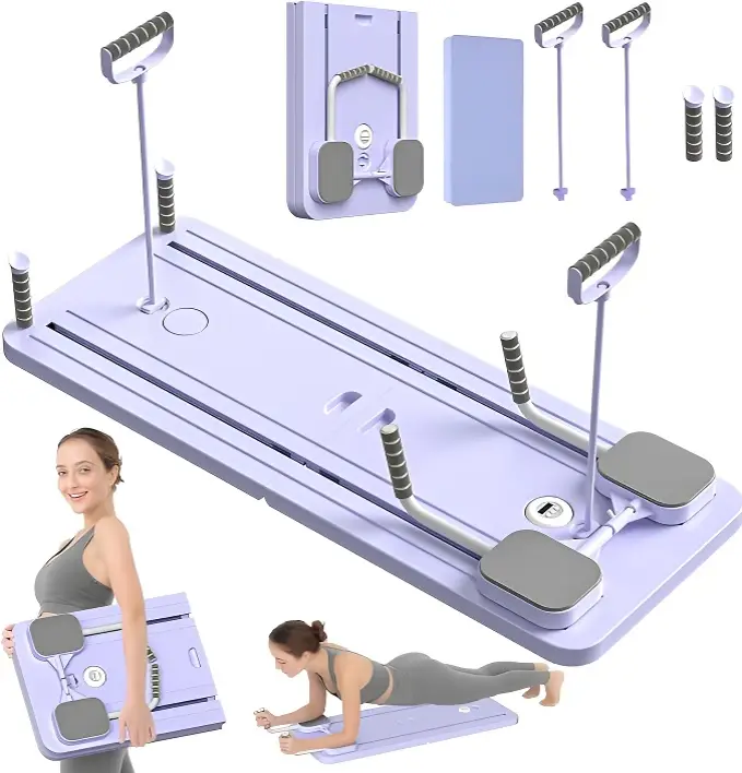 GOD HAND Pilates Board - 2025 Pilates Reformer Set, Multi-Purpose Foldable Pilates Reformer Board for Home, 6 in 1 Pilates Sliding Board,Ab Trai ner,
