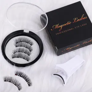 Magnetic False Eyelashes Set, 2 Pairs/set Reusable Magnetic False Eyelashes with Eyelash Wearing Tool, Suitable for Daily Use, Festivals, Parties and Gift, Makeup, Eyelashes Extensions, Eyelash Clusters, Lashes Strips, Eyelashes Extension Kit