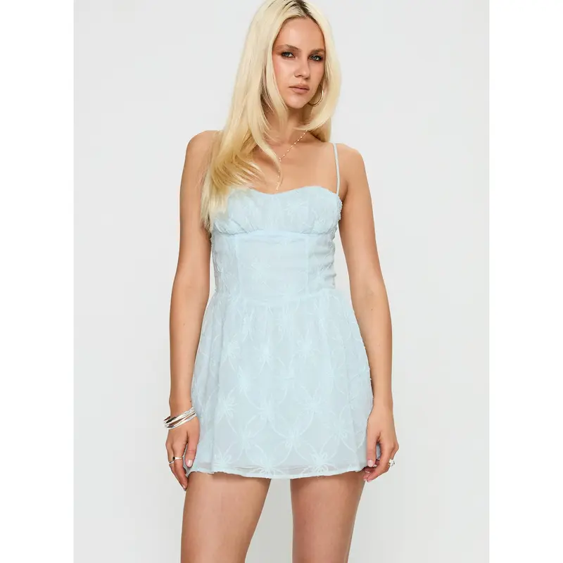 knee length dresses for ladies Princess Polly Shellie Strapless Minidress in Blue at Nordstrom, Size 8