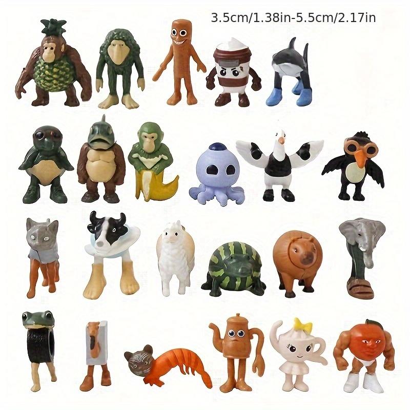 24pcs Italian Brainrot Character Set, Tungtungtung Sahur Collectible Figurines, Unique Animal & Monster Statues, Party Game Decorations, Collectible Figures