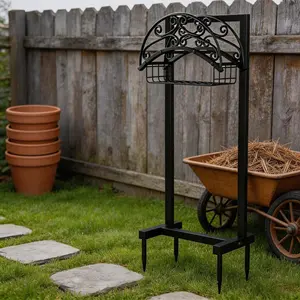 1pc courtyard plug-in water pipe storage rack, capable of storing items, garden wall mounted hose storage rack, equipped with durable water pipes for pipes, ropes and extension ropes, outdoor and indoor supplies.
