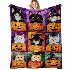 Halloween Horror Faux Fur Blanket, Large 59x78.7 Inch Soft Flannel Throw for Sofa Bed Office, Perfect Halloween Gift Idea
