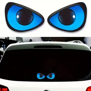 Cool Mystery Magic Eye Creative Sticker, Anime Cartoon Waterproof Car Window Decal, Unique Expression Gear, High Aesthetic Impact, Decals For Truck