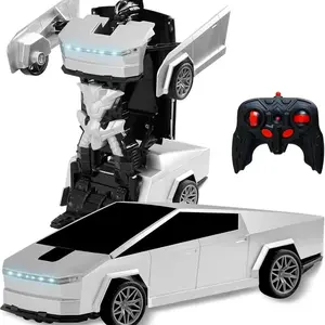 Electric Remote Control 4-Wheel Drive Drift Sports Car Toy - Automatic Deformation Transformer Robot Car, Interactive Indoor & Outdoor Play Toy for Boys, Ideal Birthday & Holiday Gift