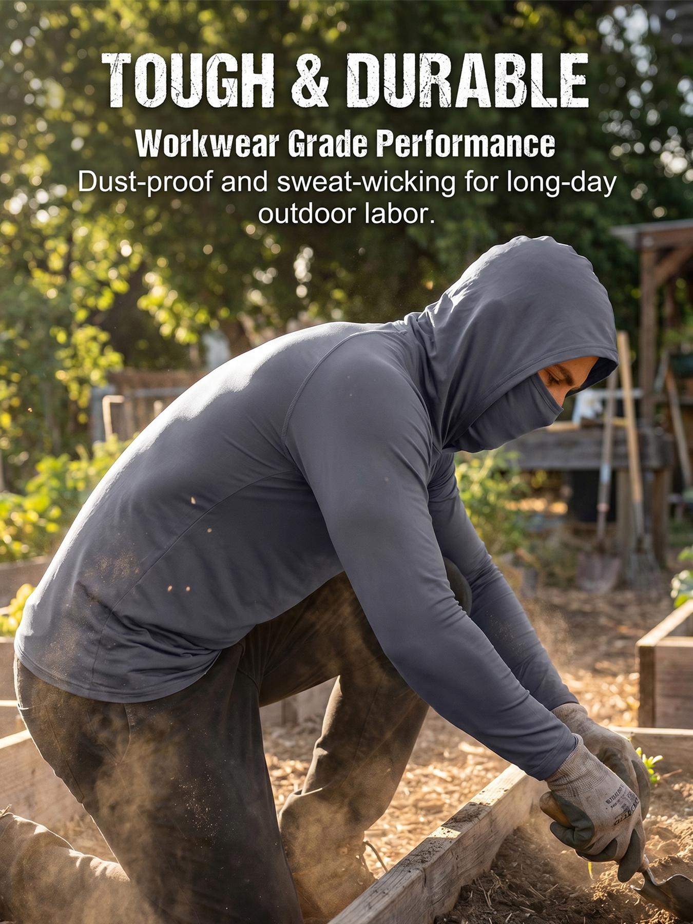6 Pack Men UPF Sun Protection Compression Hooded Shirts. Quick Dry Breathable Long Sleeve Athletic Tops with Attached Face Mask. Lightweight Cooling Performance Activewear for Fishing Construction Outdoor Work 6 Pack Men UPF Sun Protection Compression Hooded Shirts. Quick Dry Breathable Long Sleeve Athletic Tops with Attached Face Mask. Lightweight Cooling Performance Activewear for Fishing Construction Outdoor Work