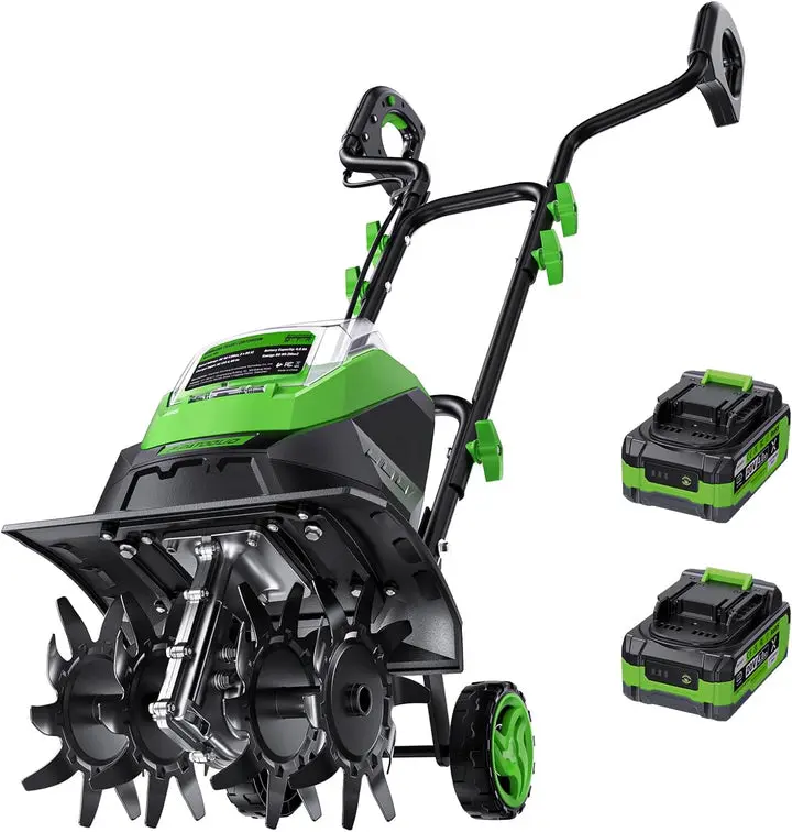 Electric Tiller for Gardening, 1800W 15A Garden Tiller Cultivator, 18" × 9" Rototiller with 24 Steel Tines, 400RPM Corded Tiller for Weeding, Gardening & Soil Cultivation, SummerWins