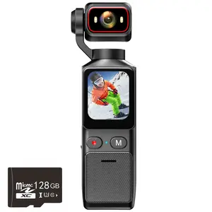 Portable 2k Ultra HD Video Recorder, 180° Rotating Lens, Handheld Stabilizer, USB Rechargeable, Vlogging Camera, Travel & Daily Life Recording, USB Charging Camera, Premium Portable Camcorder