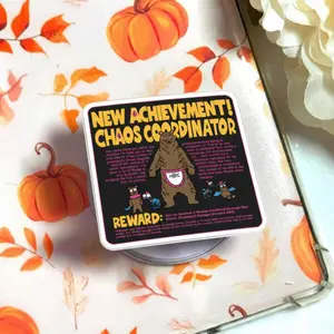New Achievement Chaos Coordinator Phone Grip, Aesthetic Dungeon Crawler Carl Magsafe Holder, Funny Kiwi Mom Griptok, Relatable Parent Gift, Unique Accessory for Kindle Readers
