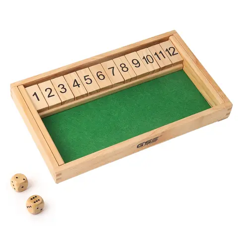 12 Numbers Shut The Box Board Game, Pub Board Dice Game Fun Board Games Party Board Game