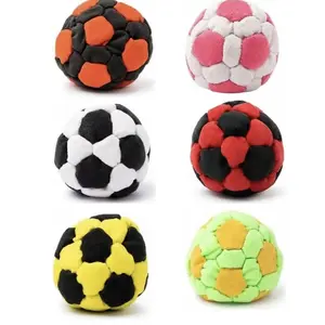 6 Pack 2.75 Inch Plush Soccer Hacky Sacks Soft Fleece Footbags For Kids Adults Y2K Nostalgia Skill Toy Outdoor Summer Camp Game Juggling Balls Aesthetic Sports Party Favors Coordination Gear