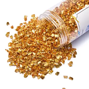 High Luster Fire Glass Gravel Stone Glitter,Broken Glass,Fire Gems Chips,Crushed Glass for Fire Pit Crafts Resin Art Aquarium Garden Decoration,6-9mm,370g