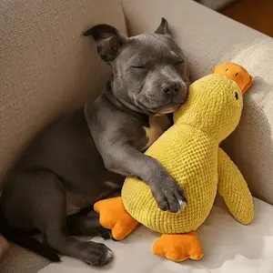 Interactive Quacking Duck Toy for Dogs, Plush Material, Calming Pillow & Chew Toy, Suitable for Small Medium Large Dogs