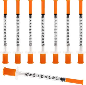 1CC Disposable Syringe with Needle - 30G 5/16" (8mm) 1ml/cc, Individually Wrapped, Lab Supplies, 30 Pack
