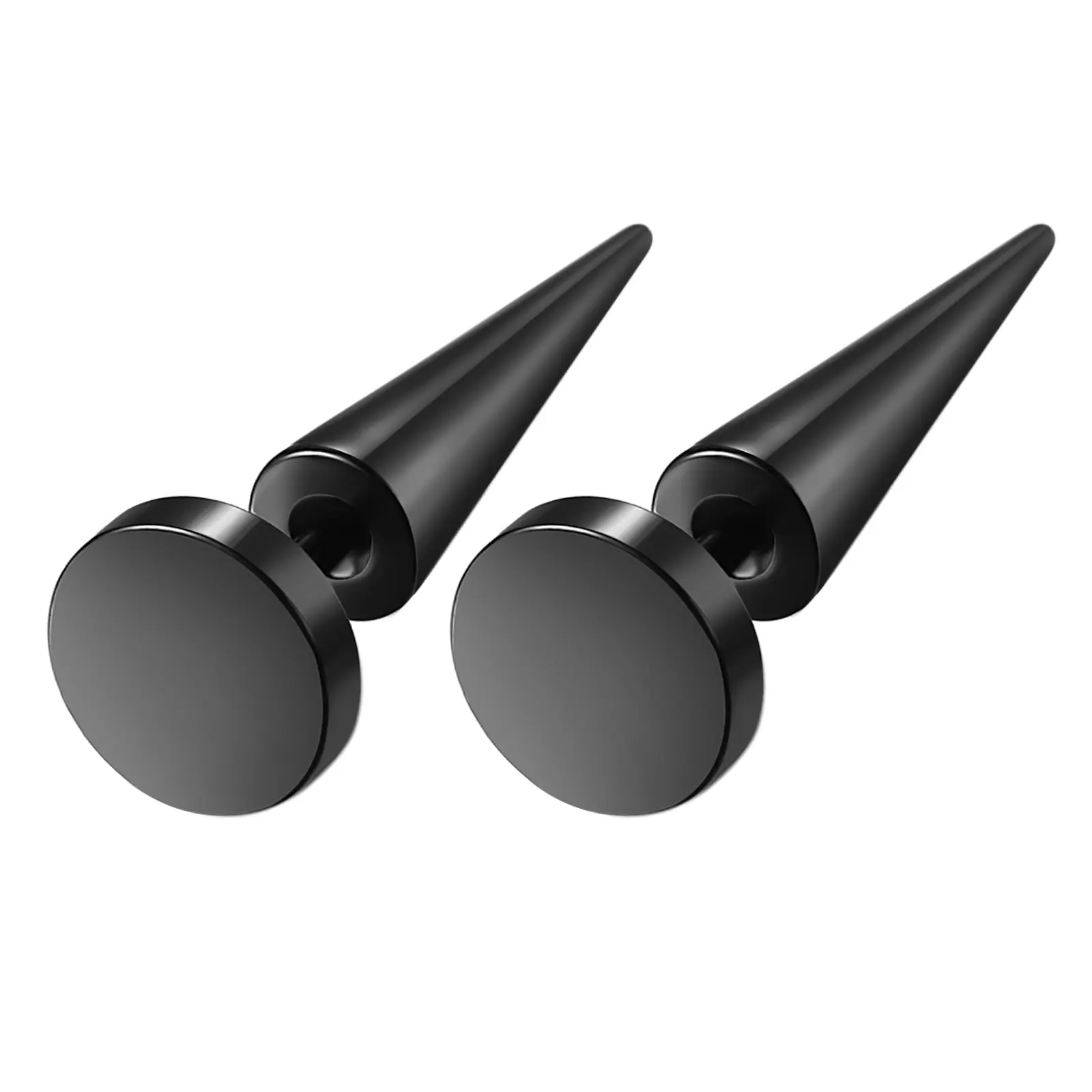 OIDEA Men's 6-Pair Male Punk Cone Rivet Spike Earring Stack Set - 316L Anti-Rust Steel, 17g (1.2mm) Post, 0.22in Funky Unique Men's Accessories for Daily Wear & Birthday Gifting, Jewelry Stack, Cone Shape, Men's Earrings