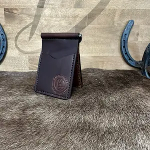 Money Clip Wallet Brown Short Wallet