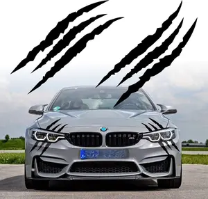 2 count Claw Mark  Decak,  Headlight Decal/15.8 Inch,  Claw Scratch Stripe Stickers for  Challenger/Charger, Black