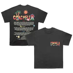 Coachella 2026 Merch In Indio California Logo With Lineup Felt Cute 2026 Tshirt