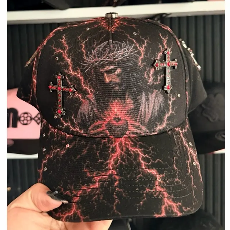 Jesus Hat with Pine Cross SnapBack High Quality Adjustable Baseball Cap for Men