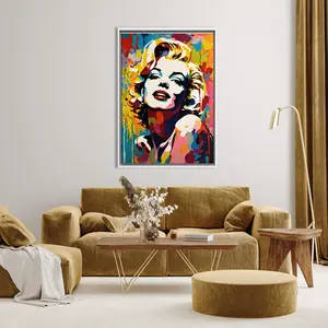 Marilyn Monroe Canvas Art – Modern Pop Painting Colorful Wall Decor