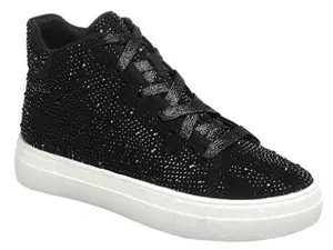 DOLCE-77 WOMEN'S TENNIS RHINESTONE EMBELLISHED ANKLE HIGH