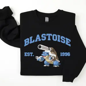 Mega Blastoise Sweatshirt, Pkm Characters Sweatshirt, Anime Shirt