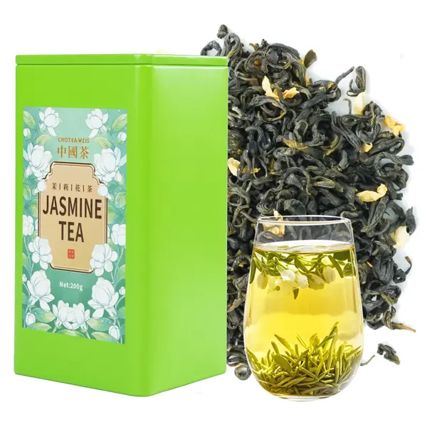 Aromatic Jasmine Green Tea Loose Leaf Smooth Floral Taste 200g