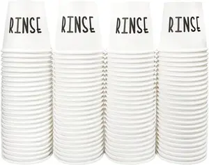 100 Mouthwash Cups, 3 oz Bathroom Cups with the Cute Word RINSE, Bathroom Cup That Enhances the Bathroom's Charm.