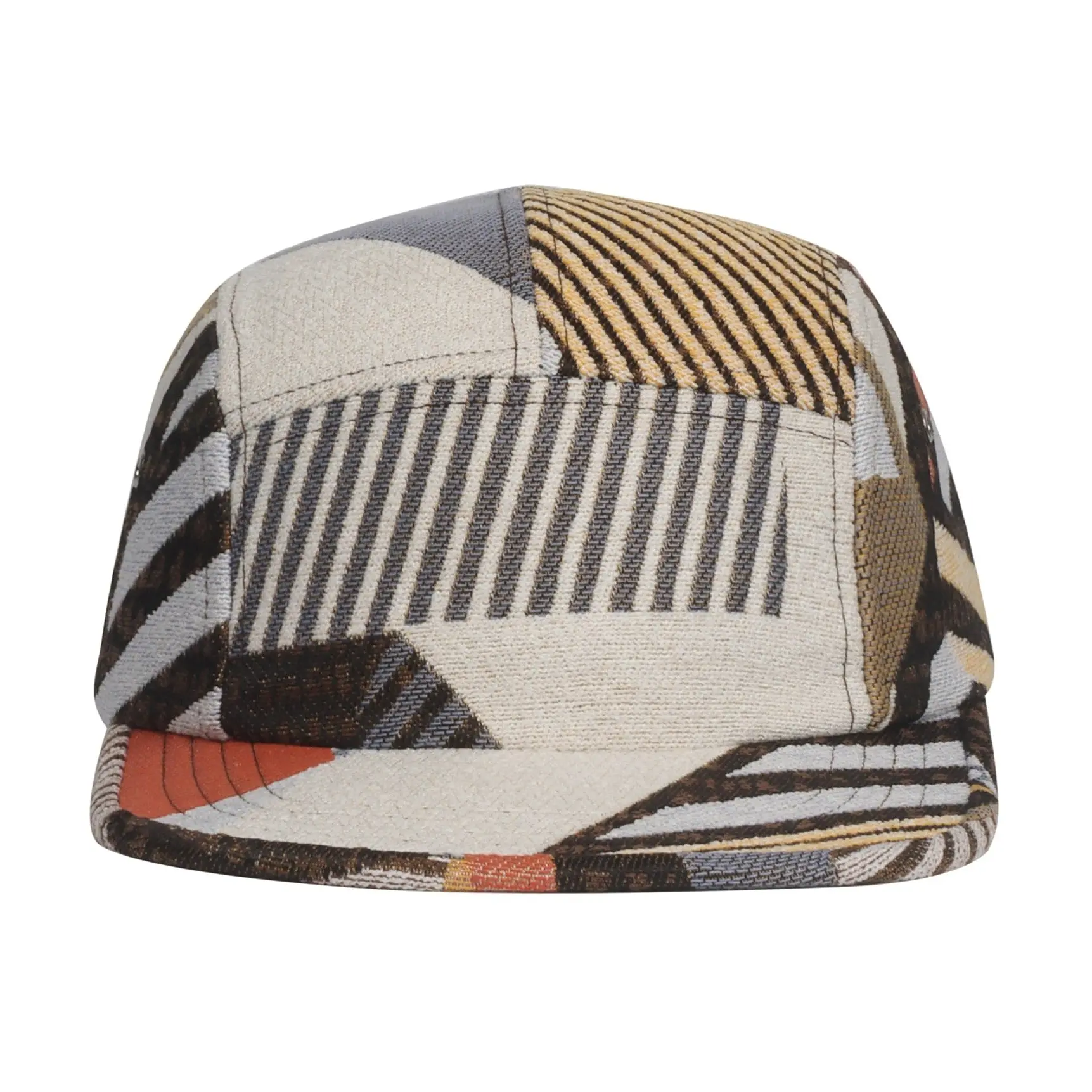 HatPhile Random Patch Jacquard 5-Panel Hat Unique Patches & Jacquard Patterns High-Quality Fabric Adjustable Strap Medium Large X-Large Sizes