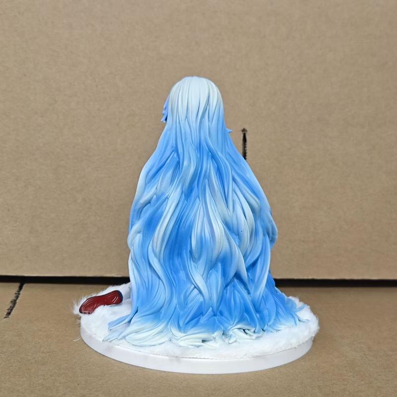 Iconic EVA Rei Ayanami Kneeling Figure  New Theatrical Edition Long Hair Gentle Gaze – Must-Have Anime  for True Evangelion Fans! toy excellent gift choice decor festive home craft art figurine