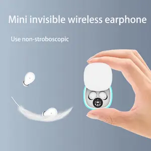 W.L.WALK-D Mini invisible wireless Earbud Slider wireless charging case data cable HiFi lossless sound quality Super long standby mini invisible with microphone Work school music listening device