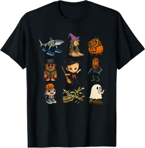 Italian Brainrot Characters Halloween Themed Costume Party T-Shirt - Jaredsab Shop 77B0FP54VPYH