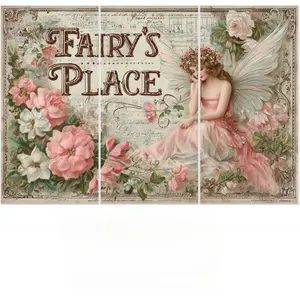 3 Sheets Pink Floral Fairy Rub on Transfer Stickers for Crafts Waterproof UV Vintage Floral Rub on Decals for Furniture Cabinet Dressers Ceramic Scrapbooking Transfer Paper, Floral Pattern Sticker, 6"x12"