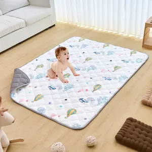 VEVOR Baby Play Mat, 59""x79"" Baby Crawling Mat, Non-Slip One-Piece Soft Baby Playmat, Foldable Floor Mat, Waterproof Activity Playmats for Babies,Toddlers, Infants, Machine Washable, Play & Tummy T