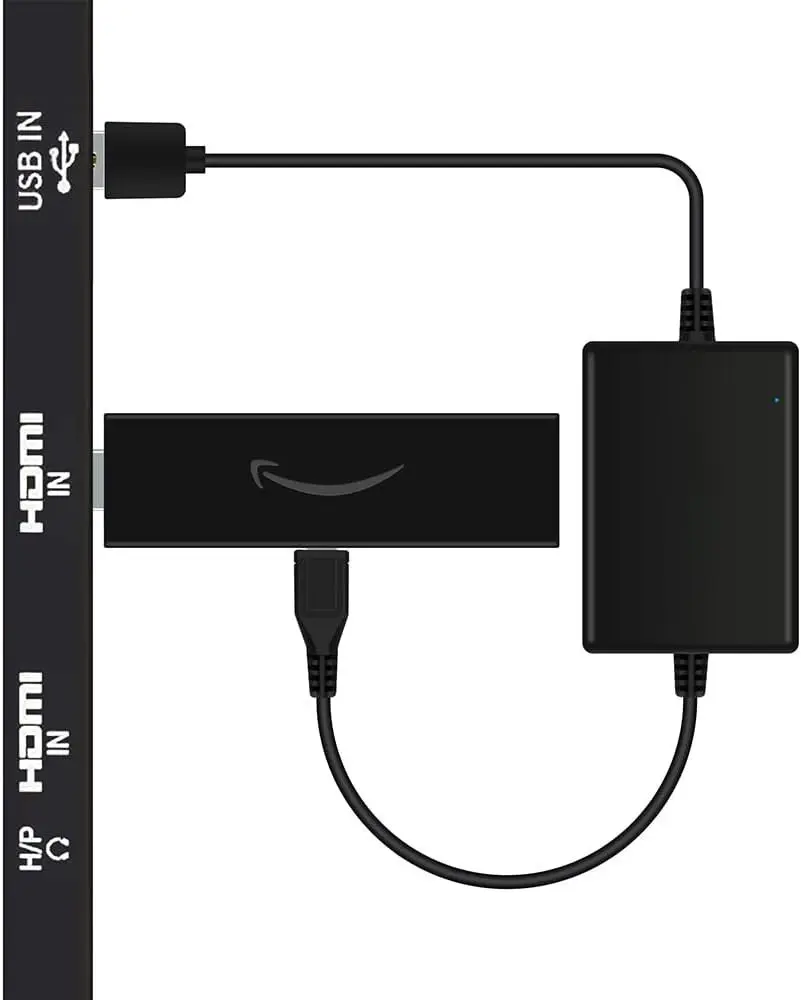 USB Power  Adapter for Fire TV Stick,Powers Streaming TV Sticks Directly from T V USB Port(Eliminates AC Adapter and Very Long Power )