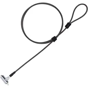 Laptop Cable Lock Hardware Security Anti Theft 6.7FT Anti-Theft Security Locking Cable Compatible for Laptop Wedge Type Slot(6 * 2.5mm)
