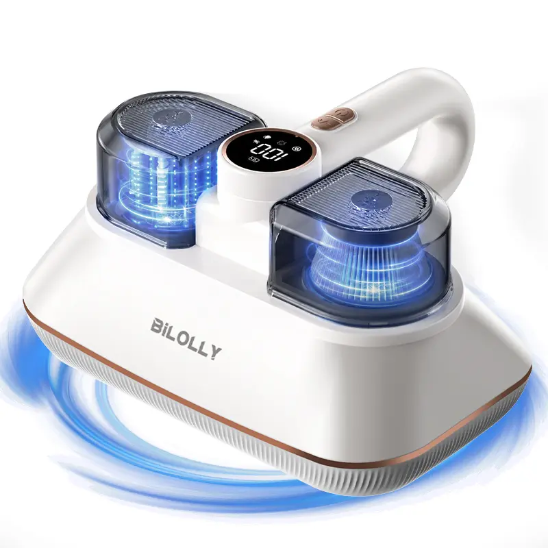 BiLOLLY Compact Cordless Handheld Vacuum, 16000Pa Suction Deep Cleaner, USB-C Rechargeable, Washable Filter, LED Display, Anti-Tangle for Mattress, Sofa, Pet Hair