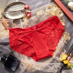 Combo 5 Women’s Lace Mesh Panties – Ruffled Trim & Bow Detail