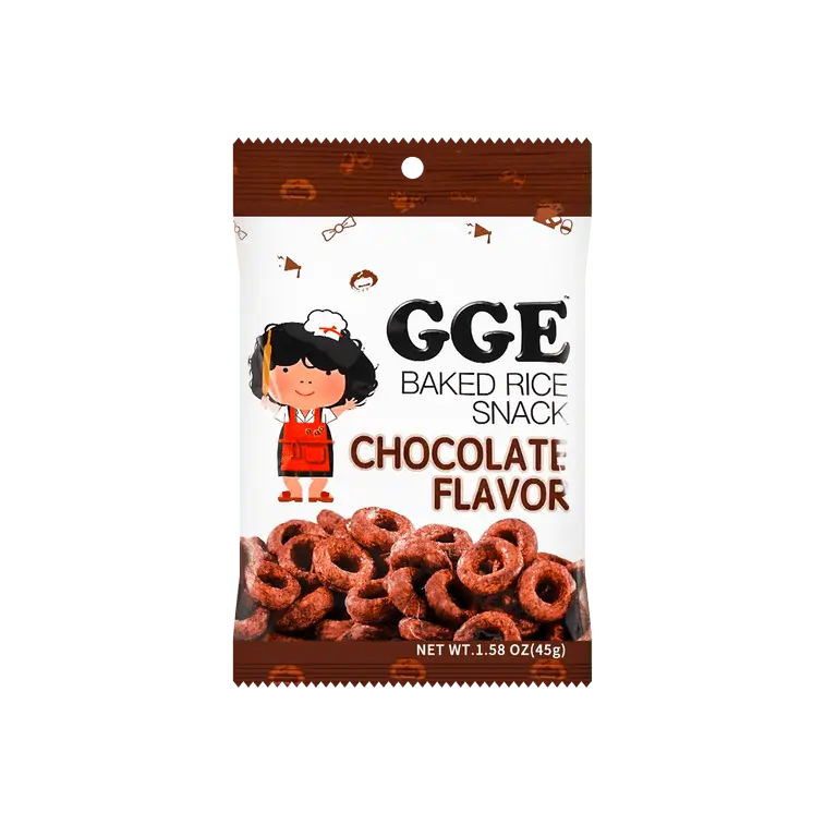 Wei Lih GGE Crispy Cocoa Ring Bitesize Chocolate Snacks - 45g Crunchy ASMR Treat, Individual Bites, Sweet Cocoa Hit, 25% Sugar Content, All Ages Crunch Texture Puffed Snacks, Bitesize Treat