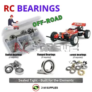 RCScrewZ Rubber Shielded Bearing Kit tam156r for Tamiya HotShot 1/10th (#58391) | RCX