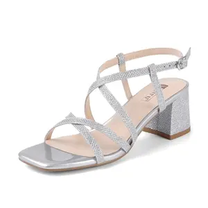 IDIFU Strappy Heels Chunky Block Square Toe Heels Wedding Prom Bride Bridal Dance Party Dress Shoes for Women Trendy Comfortable Dressy Cute Casual Summer Heeled Sandals Slingback Low Short Heels Women's Chunky Chunky High