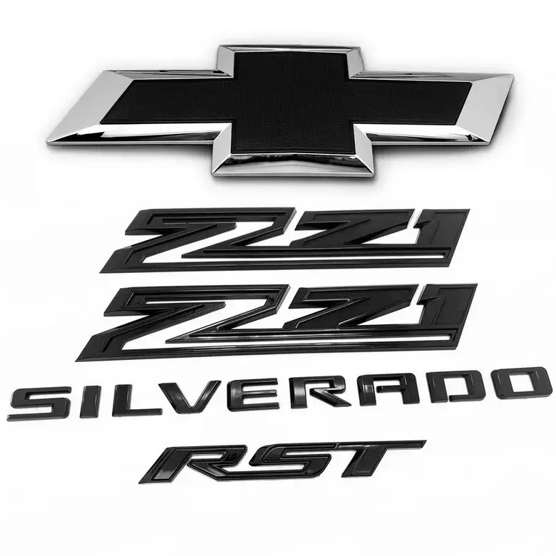 New 2019-2021 Chevrolet Slverado 1500 Bowte Front Blackout Emblems New 2019-2021 Chevrolet Slverado 1500 Bowte Front Blackout Emblems