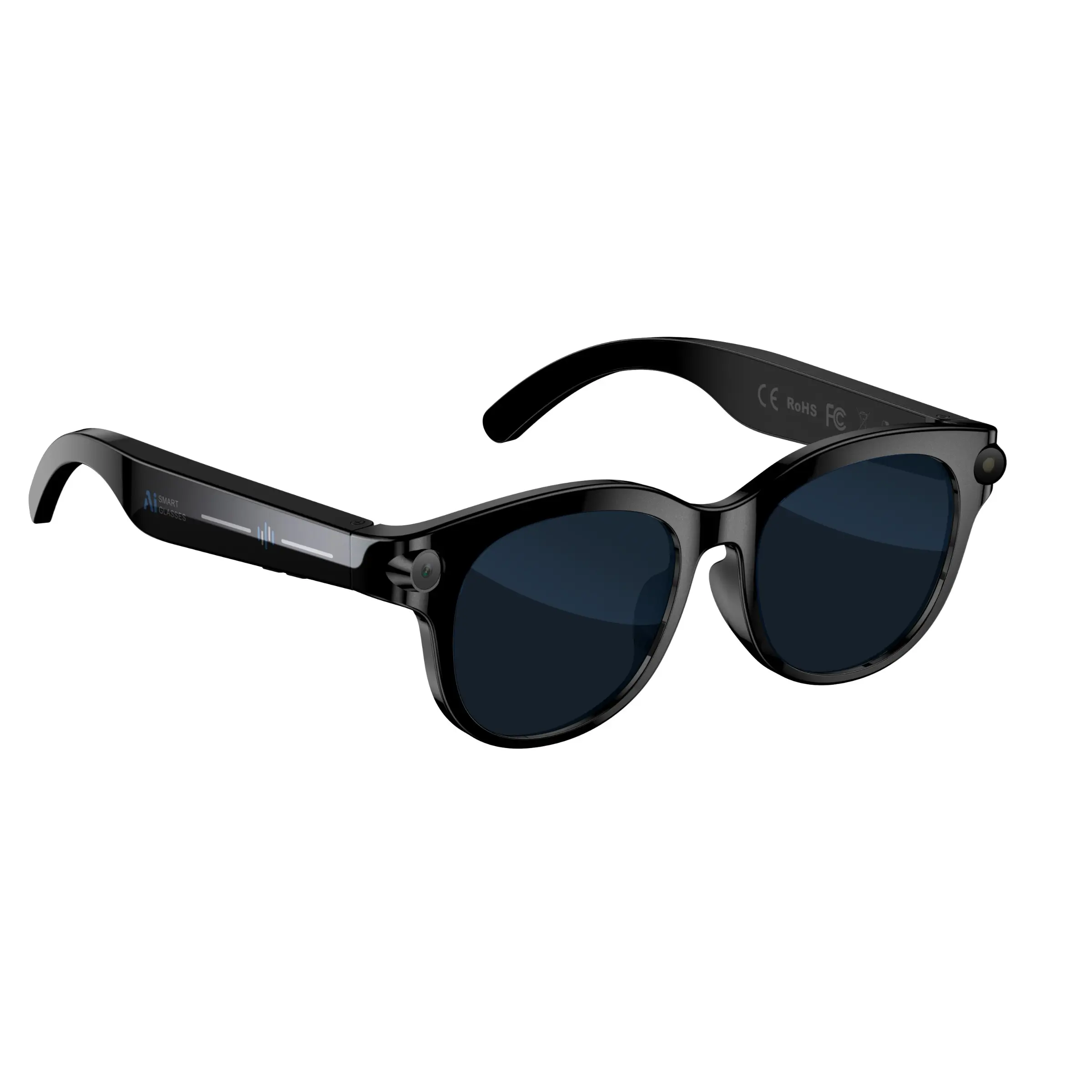 Ai Glasses With Camera, AI Smart Glasses, 200W HD Camera, Multilingual Translation, Voice Assistant, Wireless Call, Music Playback, Video Shooting, Interchangeable Lenses, Smart Wearable, 290mAh Battery Long Battery Life
