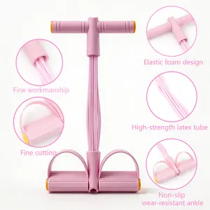 Multifunction 6-Tube Resistance Tension Rope, Portable Yoga Pedal Puller for Home Full Body Workout