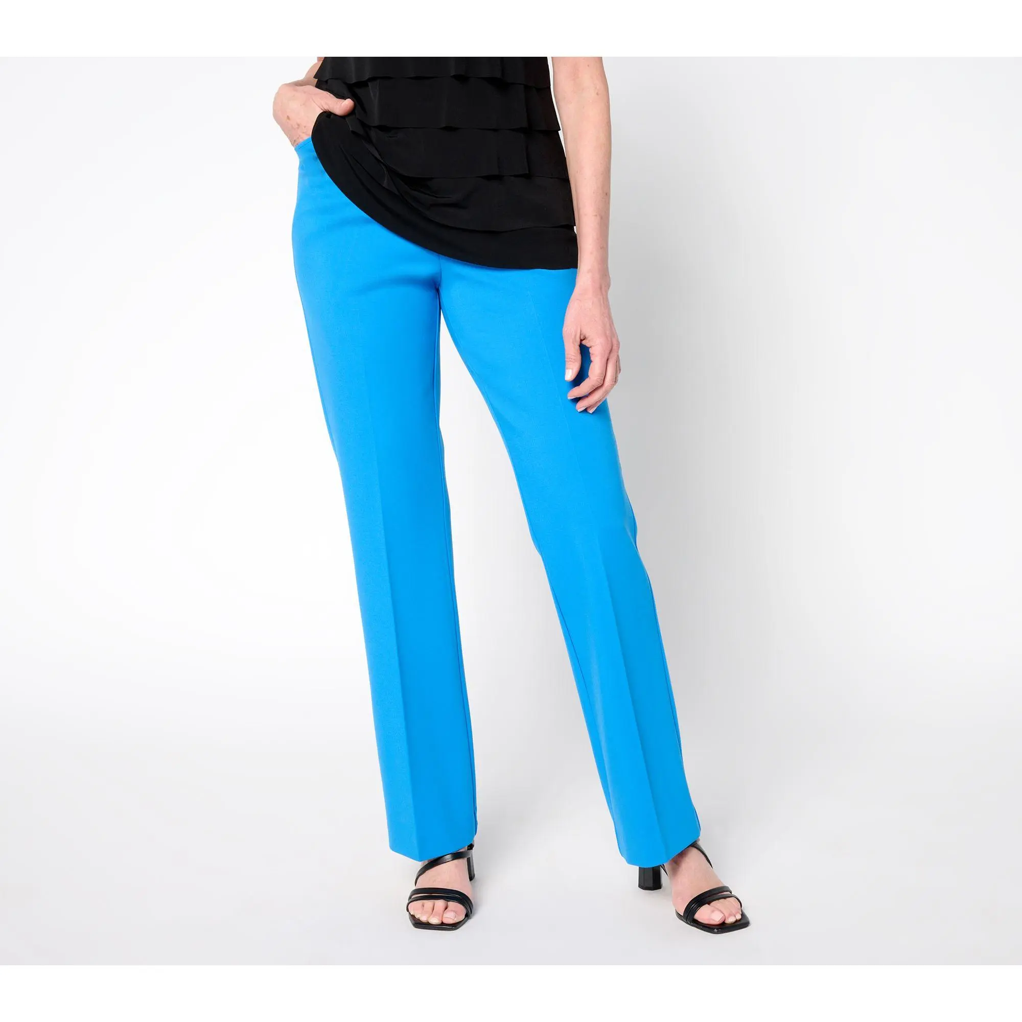 Tailored by Susan Graver Regular Sleek Ponte Boot-Cut Pants Tailored by Susan Graver Regular Sleek Ponte Boot-Cut Pants