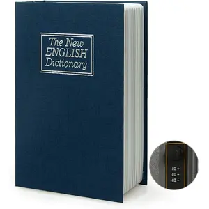 Diversion Book Safe Storage Box (9.5"x6"x2.2"), Dictionary  Safe Can with  Combination Lock, Diversion Book  Safe (Blue dictionary,Combination)