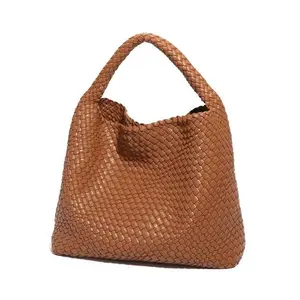 Woven Vegan Leather Hobo  Minimalist Slouchy Tote bag Shoulder Purse Tote  Handbag mulberry
