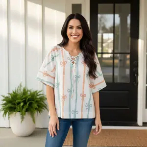 Bows and Ribbons Top by Gigio (wht)